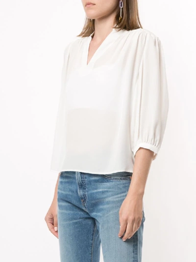 Shop Frame Cali Silk Blouse In White