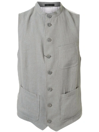 Shop Giorgio Armani Button-up Waistcoat In Grey