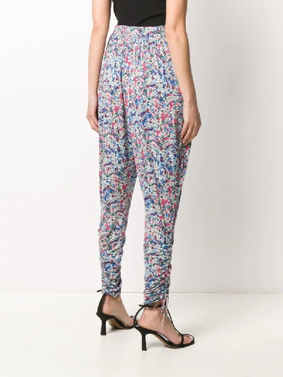 Shop Isabel Marant Floral-print Trousers In Blue