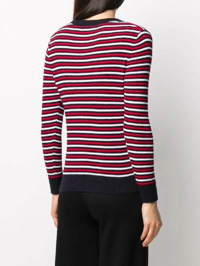 Shop Tommy Hilfiger Striped Sweater In Black