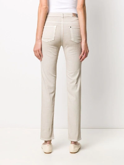 Shop D-exterior Slim Fit Trousers In Neutrals