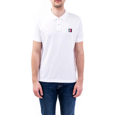 Shop Tommy Hilfiger Tommy Hilfinger Cotton Polo Shirt In White