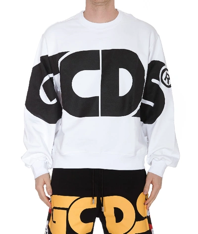 Shop Gcds Macro Logo Sweatshirt In White