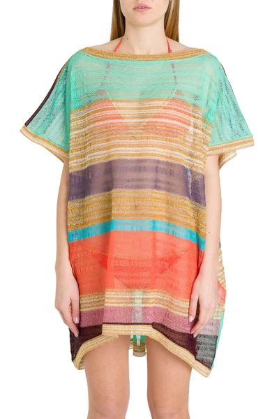 Shop Missoni Multicoloured Stripes Cover-up