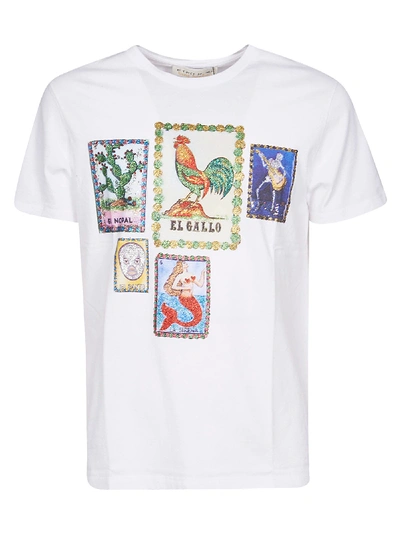 Shop Etro Embellished T-shirt In Bianco
