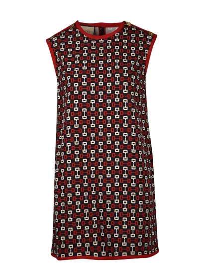 Shop Gucci Printed Tunic In Blue