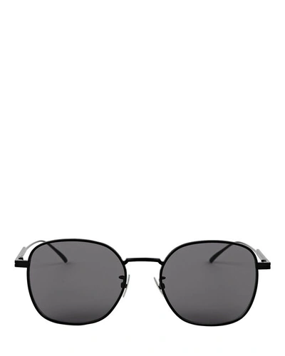 Shop Bottega Veneta Wire Rectangle Sunglasses In Black