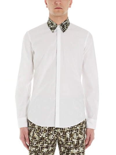 Shop Fendi Ff Camouflage Shirt In White