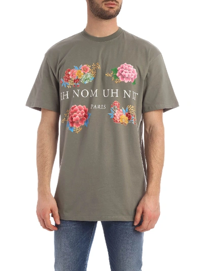 Shop Ih Nom Uh Nit T-shirt Flowery Print In Green Grey