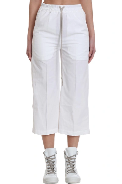 Shop Drkshdw Drawstring Crop Pants In White Cotton