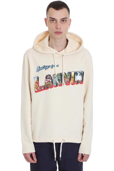 Shop Lanvin Sweatshirt In Beige Cotton