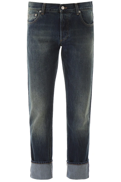 Shop Alexander Mcqueen Jeans With Contrast Seams