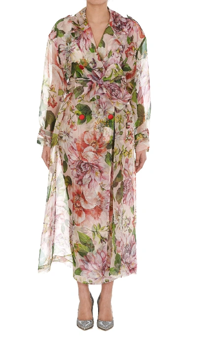 Shop Dolce & Gabbana Silk Coat In Hf1aj