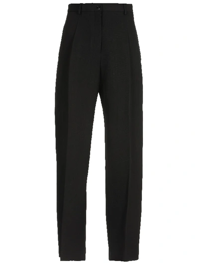 Shop Jil Sander Blend Silk Palazzo Trousers In 001