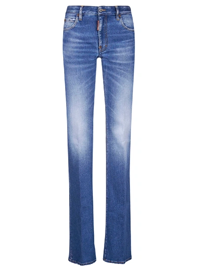 Shop Dsquared2 Long Fade Effect Jeans In 470