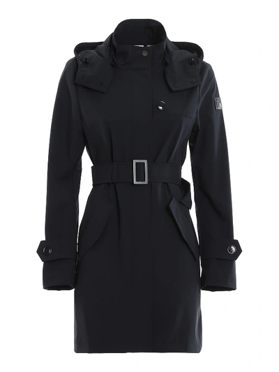 Shop Woolrich - Trench Coat In Blue