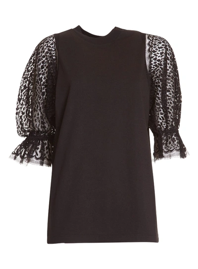 Shop Givenchy Black Cotton Top In Nero