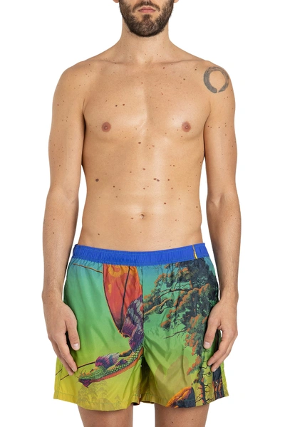 Shop Valentino Boxer Swimsuit Dragon At Dawn In Multi