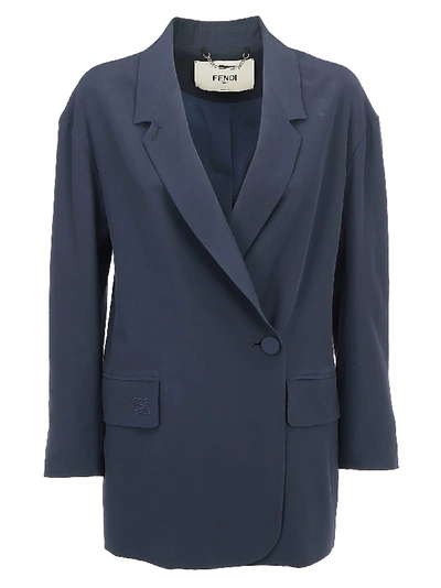 Shop Fendi Jacket In Blu