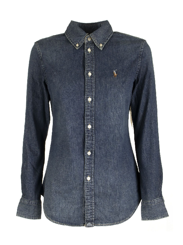 ralph lauren custom fit denim shirt