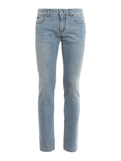Shop Dolce & Gabbana Skinny Stretch Jeans In Denim