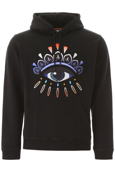 Shop Kenzo Eye Embroidery Hoodie In Noir (black)