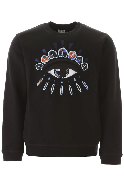 Shop Kenzo Eye Embroidery Sweatshirt In Noir (black)