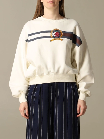 Shop Hilfiger Denim Hilfiger Collection Sweatshirt Sweatshirt Women Tommy Hilfiger In White