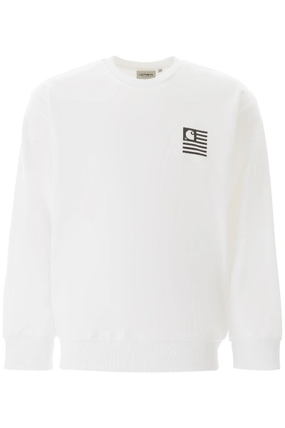 Shop Carhartt State Chromo Sweatshirt In White (white)