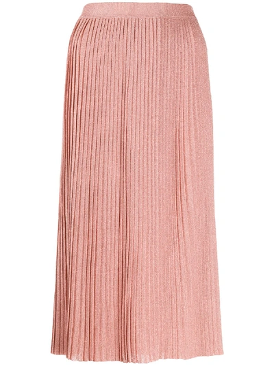 Shop Elisabetta Franchi Celyn B. Knit Skirt In Rosa Antico