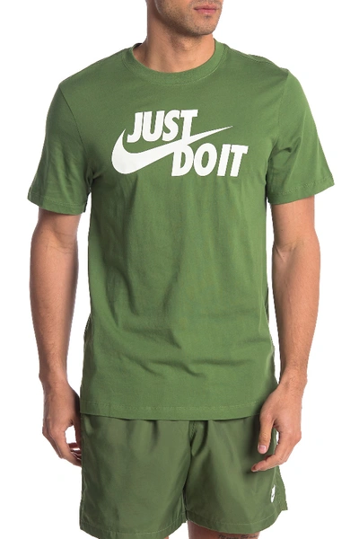 Shop Nike Just Do It Swoosh T-shirt In Trline/white