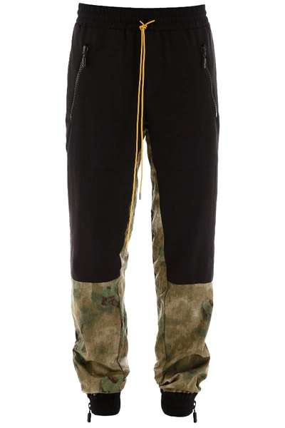 Shop Rhude Nylon Jogger Pants In Black Camouflage (black)