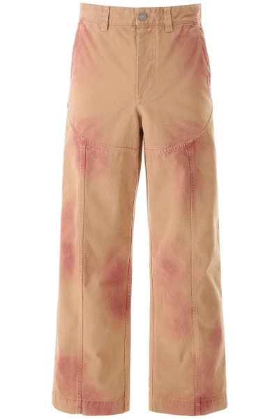 Shop Jacquemus Terraio Pants In Orange (beige)