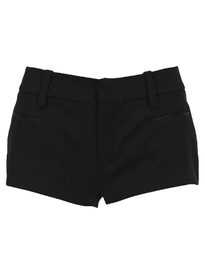 Shop Saint Laurent Tailored Mini Shorts In Noir