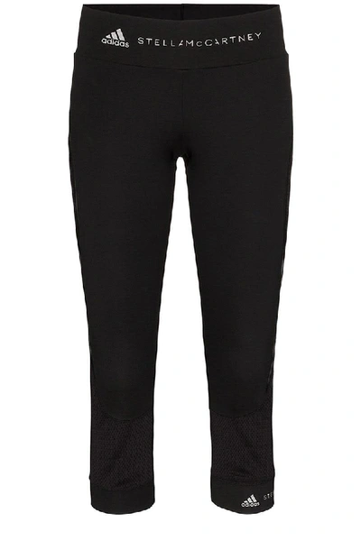 Shop Adidas By Stella Mccartney 3-4 Thight Leggins In Black Denim