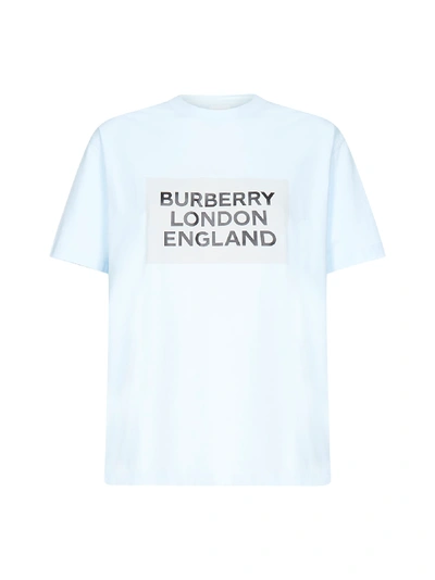 Shop Burberry Ariana Short Sleeve T-shirt In Light Blue