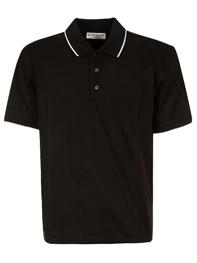 Shop Givenchy Classic Buttoned Polo Shirt In Black