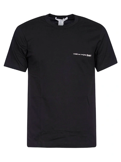 Shop Comme Des Garçons Shirt Chest Logo Print T-shirt In Black