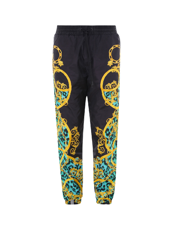 Versace Jeans Couture Leo Baroque Leopard Print Track Trousers In E155 ...