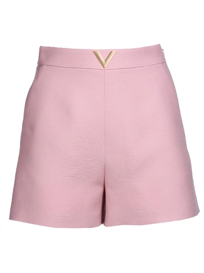 Shop Valentino V Waist Shorts In Softpink