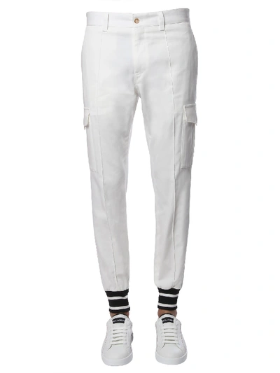Shop Dolce & Gabbana Jogging Pants In Bianconaturale