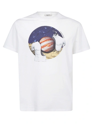 Shop Valentino Jupiter T-shirt In Bianco/jupiter