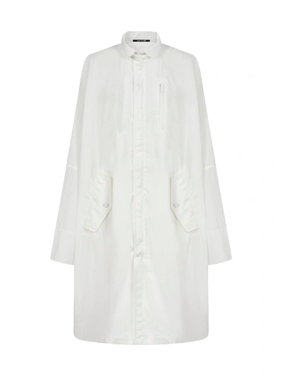 Shop Maison Margiela Oversized Nylon Raincoat In White