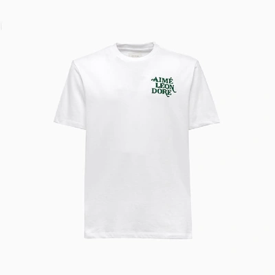 Shop Aimé Leon Dore Aime Leon Dore T-shirt Ct028 In White