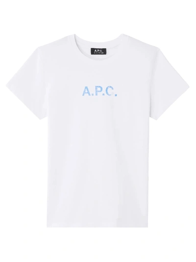 Shop Apc T Shirt Stamp F In Blanc