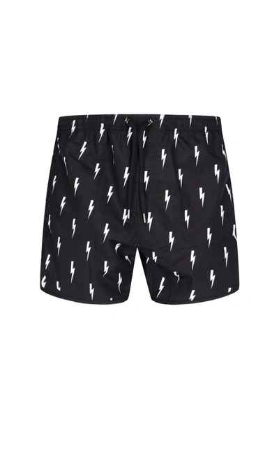 Shop Neil Barrett Swimwear In Black