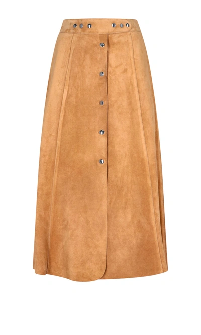 Shop Prada Skirt In Brown
