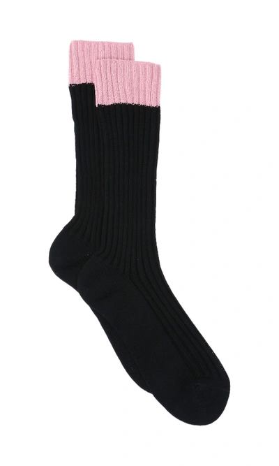 Shop Prada Socks In Black