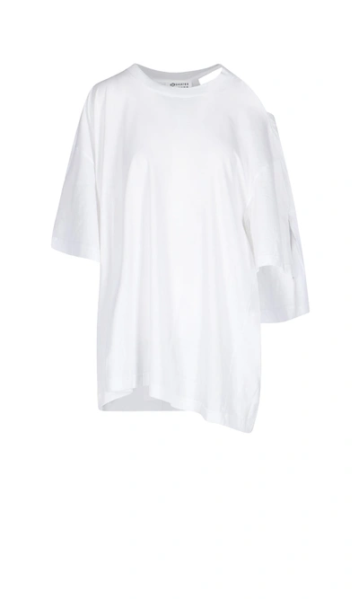 Shop Maison Margiela Double Sleeve T-shirt In White
