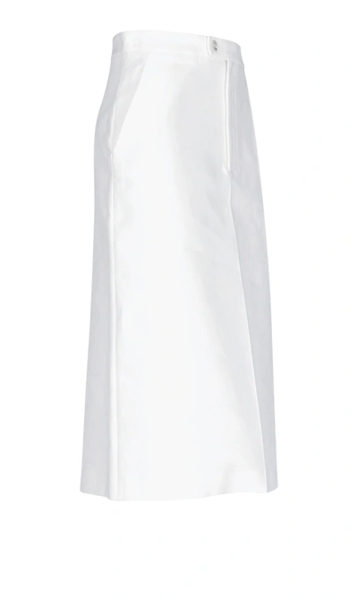 Shop Maison Margiela Midi Skirt In White